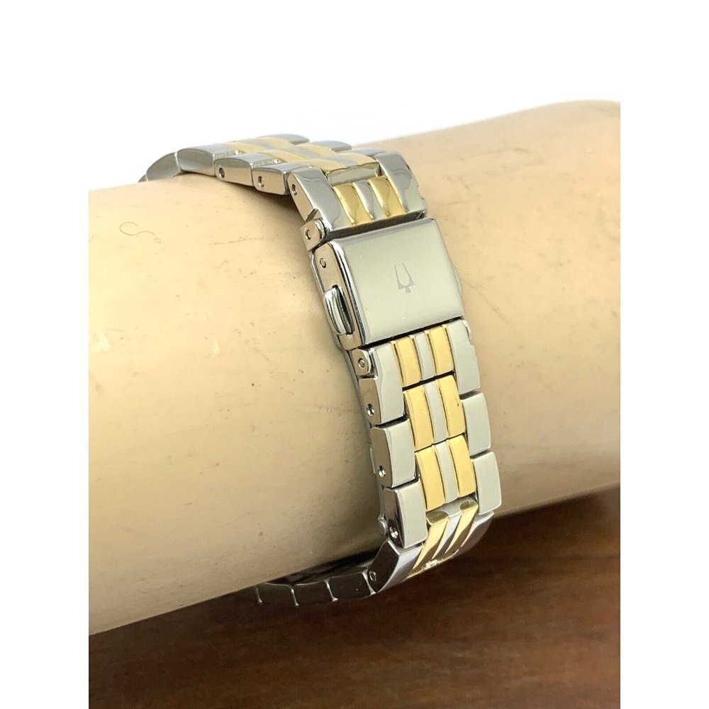 Bulova Women's Watch 98L273 Mother of Pearl Dial Crystal Accent Two Tone - Picture 10 of 12